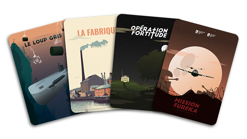 Affiche des 4 salles d'Escape Game