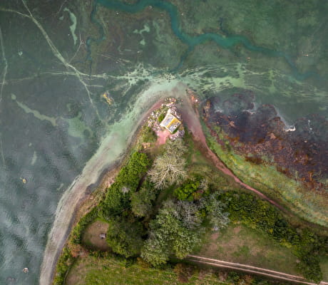 photo aérienne du havre de Saint-Germain-Sur-Ay